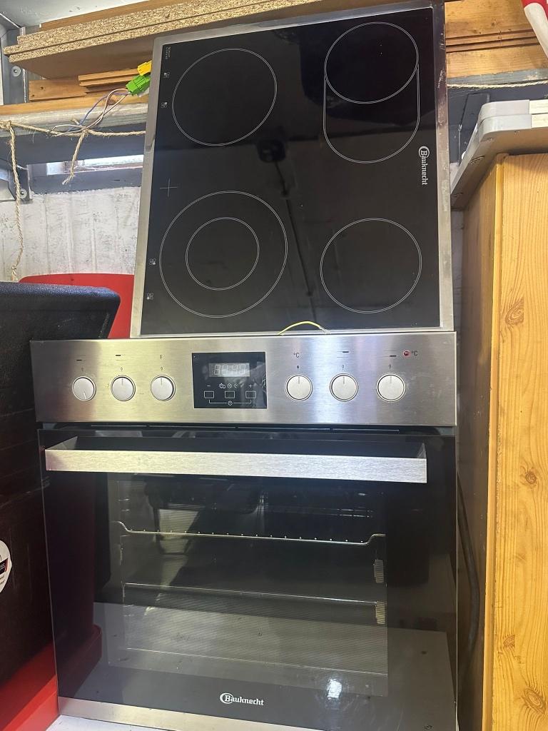 Kookplaat en oven. (Bauknecht), Ophalen, 4 kookzones, Zo goed als nieuw, Inductie