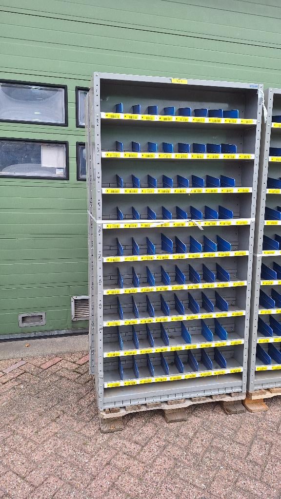 Assortimentskast Vakken/ magazijnkast 199x100x20 cm, Ophalen, Gebruikt, Industriepark 2a 9351PA Leek, H.O.Albert Ale Slotema