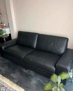 Zwarte leren kivik bank, Huis en Inrichting, Banken | Bankstellen, Ophalen, Zo goed als nieuw, Rechte bank, 200 tot 250 cm