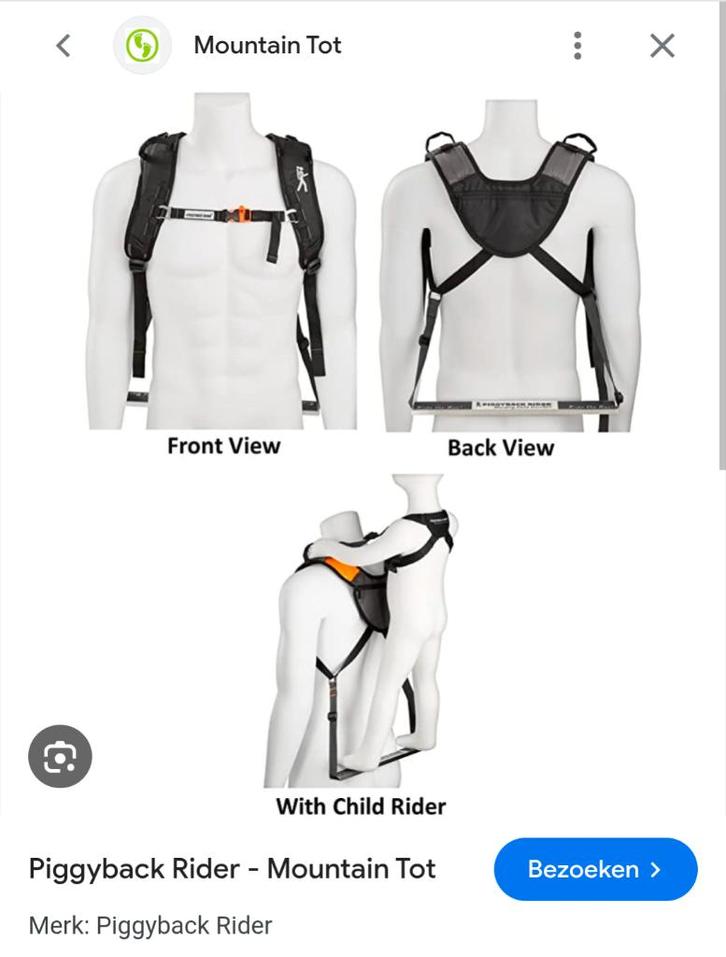 Kinder draag beugel (piggybag rider), Kinderen en Baby's, Babydragers en Draagdoeken, Gebruikt, Draagzak, Rug, Overige merken