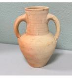 Terracotta vaas met 2 handvatten Amfoor 25cm Antiek antieke, Ophalen of Verzenden