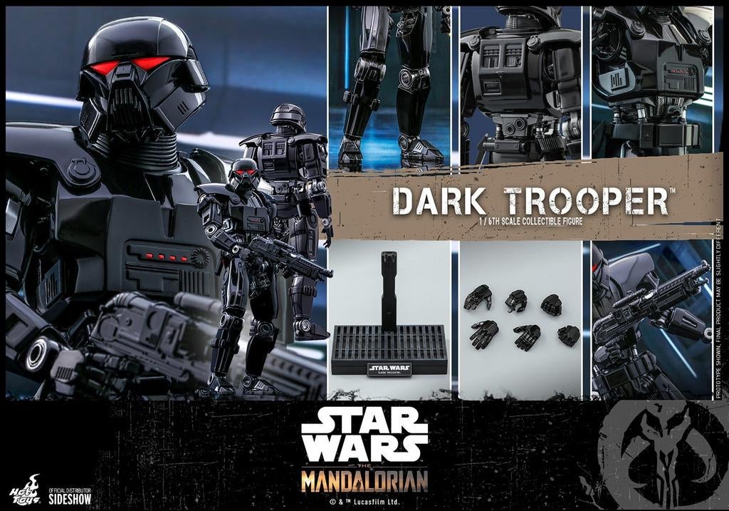 Hot Toys Star Wars The Mandalorian Dark Trooper 1/6 Figuur, Ophalen of Verzenden