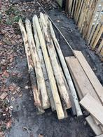 8 geschilde en gepunte kastanje palen 160 cm 6-8cm, Tuin en Terras, Palen, Balken en Planken, Ophalen, Nieuw, Minder dan 180 cm