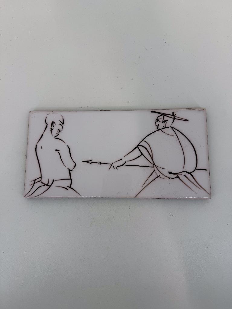 Koch Keramiek Workum – handgeschilderde wandtegel (26 cm), Antiek en Kunst, Antiek | Keramiek en Aardewerk, Ophalen of Verzenden