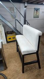 Wit bankje uit een Thaise Tuktuk met metalen frame, Huis en Inrichting, Ophalen, Gebruikt, Twee, Wit