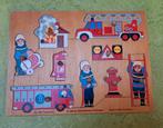 Vintage puzzel 'brandweer' uit 1983., Ophalen of Verzenden, 10 tot 50 stukjes, Gebruikt