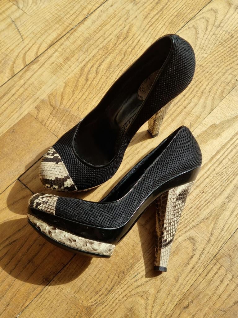 La Perla Pumps met Slangenprint Hak - Zwart Maat 38, Kleding | Dames, Schoenen, La Perla, Pumps, Zwart, Ophalen of Verzenden