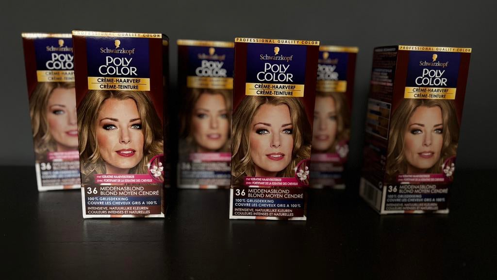 Poly Color Creme Haarverf nr. 36. Midden Asblond, as blond, ., Overige typen, Nieuw, Schwarzkopf