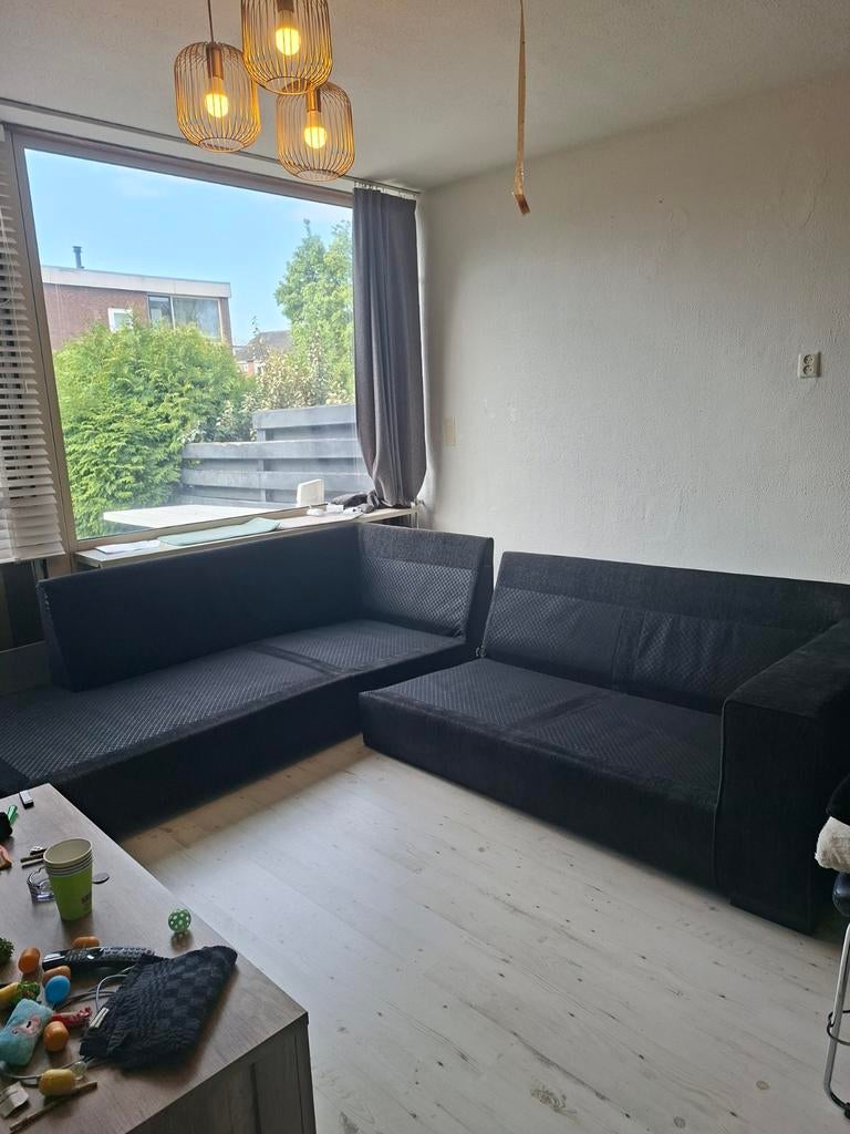 Mooie 2-delige hoekbank gratis af te halen in Gorinchem, Ophalen, 250 tot 300 cm, Gebruikt, Hoekbank