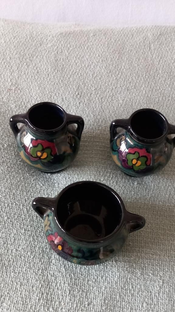 3 potjes Gouds plateel Fleuri, Antiek en Kunst, Ophalen of Verzenden