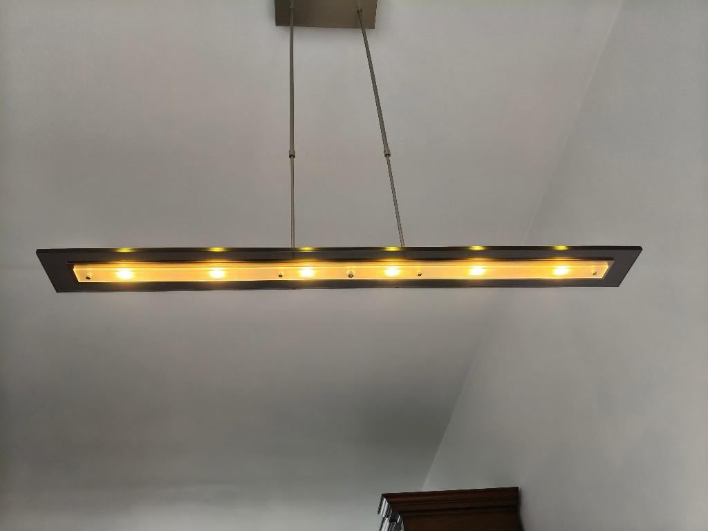 Hanglamp vigo nikkel - glas, Ophalen, Zo goed als nieuw, Glas, Hanglamp