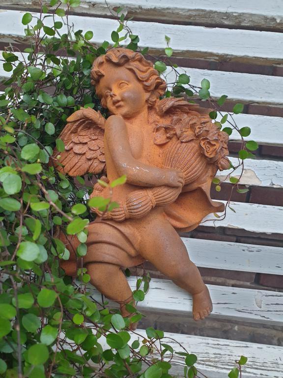 wandengel , engel van gietijzer, Tuin en Terras, Tuinwanddecoratie, Nieuw, Ophalen of Verzenden