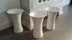 Set van 3 witte vazen - Modern design, Overige materialen, Gebruikt, Wit, Ophalen of Verzenden