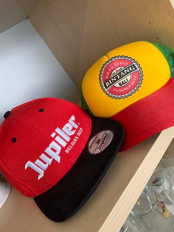 Jupiler en Bintang Bali petten - Set van 2, Verzamelen, Biermerken, Zo goed als nieuw, Glas of Glazen, Jupiler, Ophalen of Verzenden