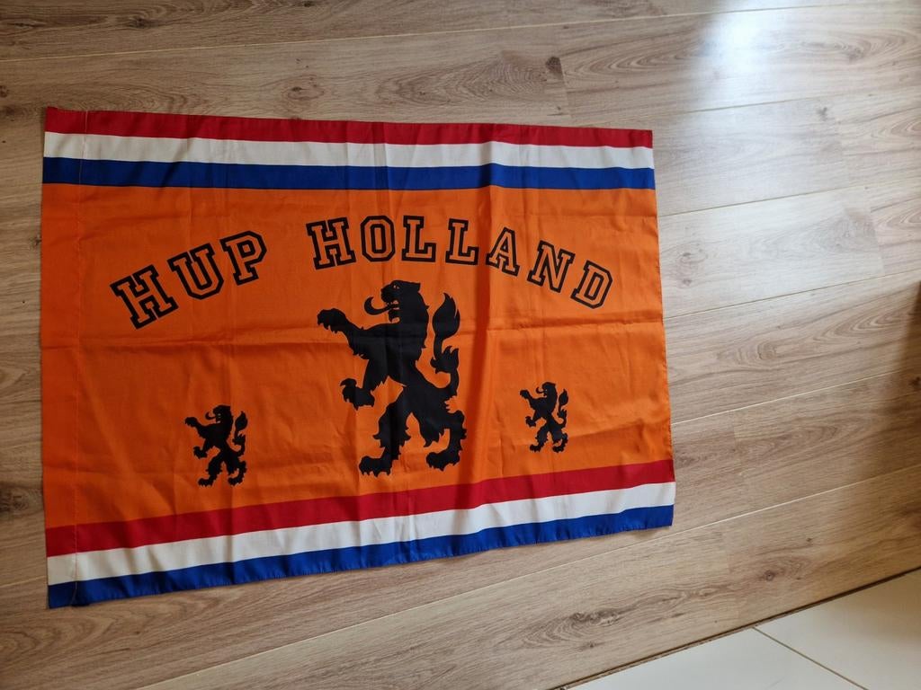 Hup Holland vlag oranje rood wit blauw, Diversen, Vlaggen en Wimpels, Ophalen, Gebruikt