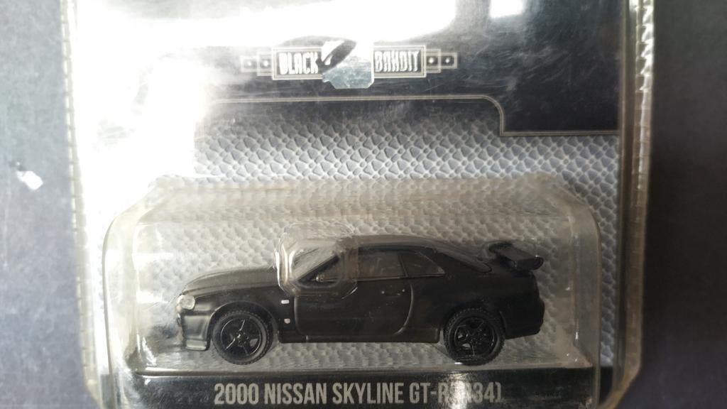 Nissan Skyline GT-R r34 1:64 Greenlight Black Bandit Pol, Auto, Verzenden, ., Nieuw