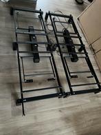 2x Elektrisch verstelbare boxspring onderstellen + hoofdbord, Ophalen, Overige materialen, Verstelbaar, Zwart