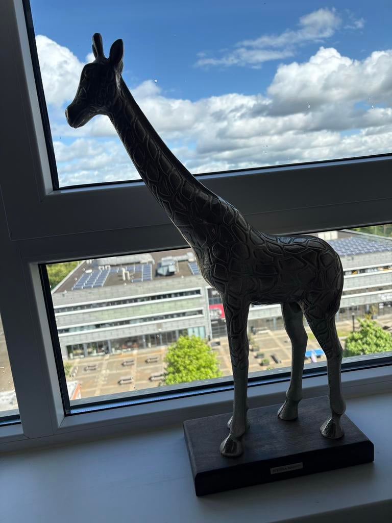 Giraffe beeld Riviera Maison, Ophalen of Verzenden, Gebruikt, Zilver, Overige materialen