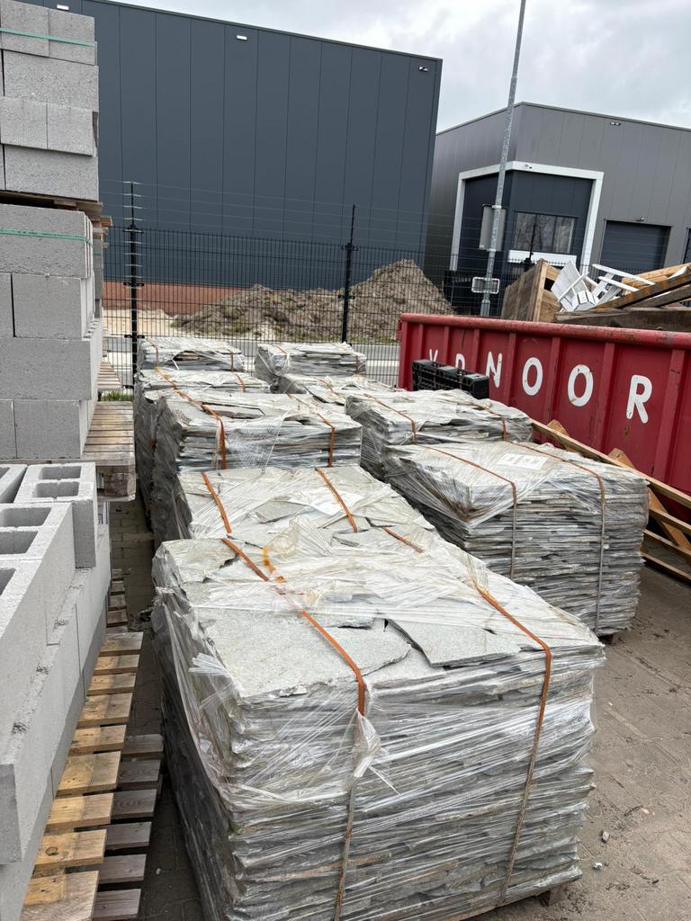 Stapstenen leisteen flagstone vijver tuin oprit terras veran, Ophalen of Verzenden, Zo goed als nieuw, Bakstenen