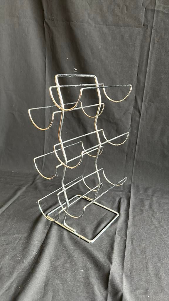 Metalen wijnrek voor 6 flessen, Huis en Inrichting, Woonaccessoires | Wijnrekken, Gebruikt, 5 tot 15 flessen, Ophalen of Verzenden