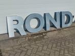 Vier reclameletters R O N D 60 x 60 cm, Ophalen, Reclamebord, Gebruikt, Onbekend