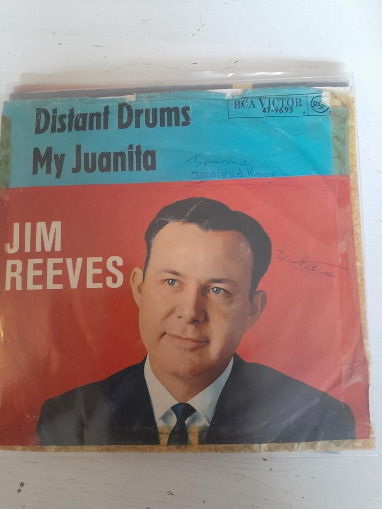 Jim reeves 7inch distant drums, Ophalen of Verzenden, Zo goed als nieuw, Pop