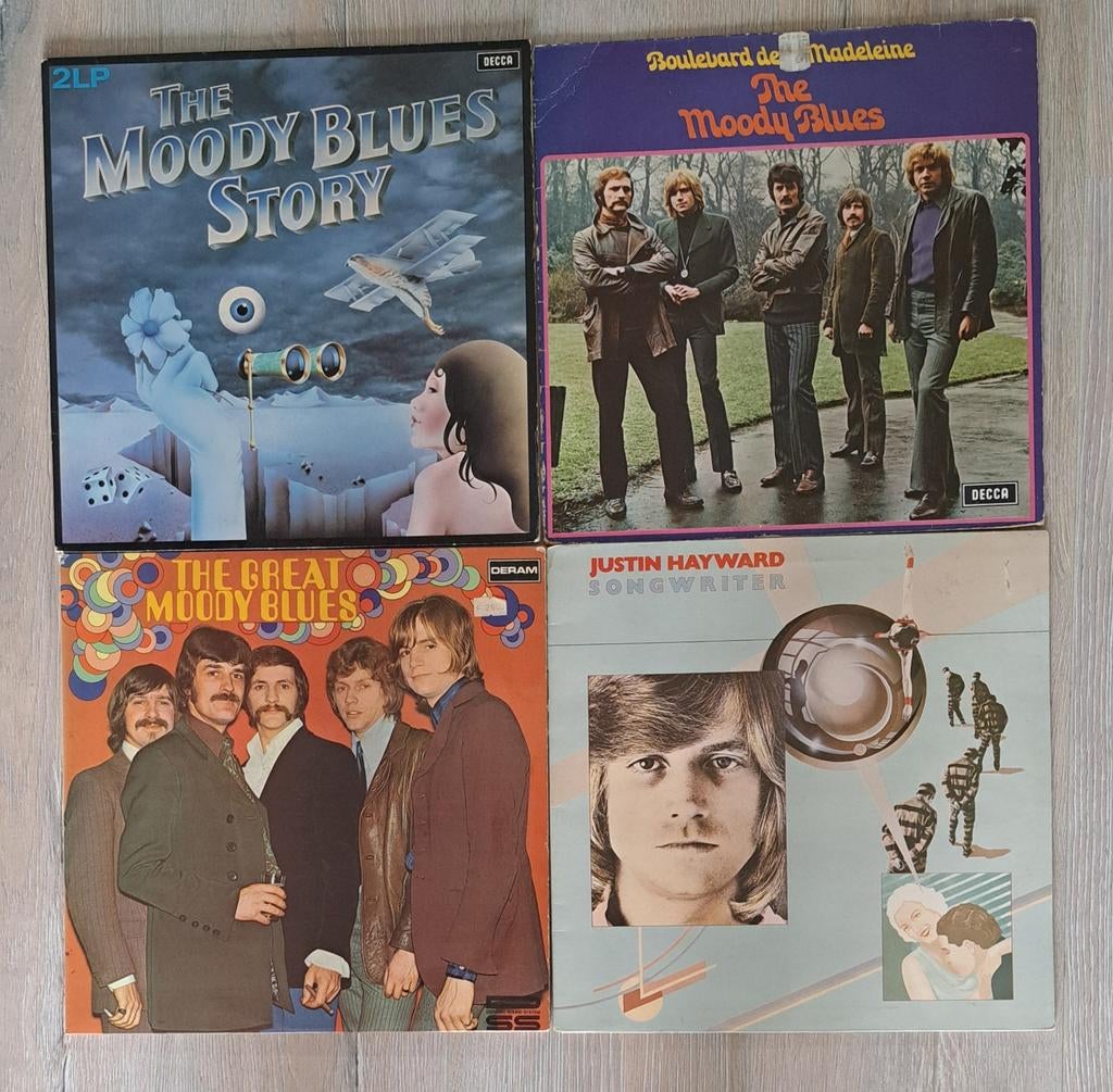 The Moody Blues & Justin Hayward LP's - 4 stuks, Gebruikt, Ophalen of Verzenden, 12 inch, Dubbel-LP