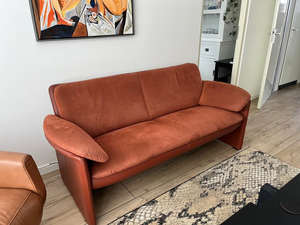 Leolux design bank Bora Beta 2 en half zits, Ophalen, Zo goed als nieuw, 75 tot 100 cm, Stof