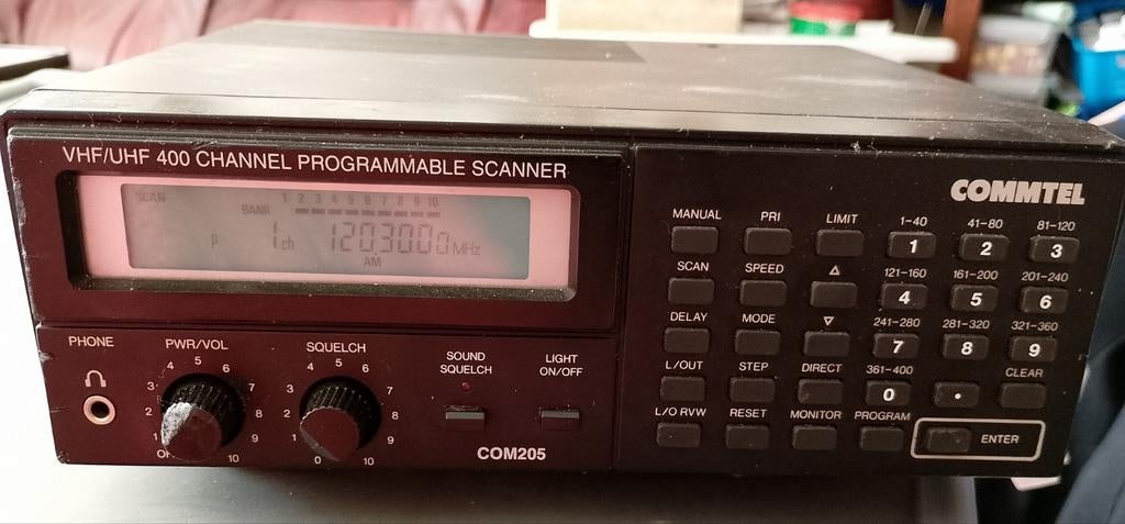 Nette Commtel COM205 Scanner, Ophalen of Verzenden, Gebruikt, 500 kanalen of meer