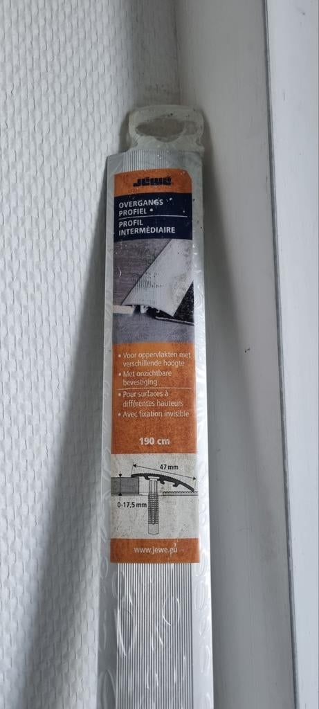 Overgangsprofiel 190 cm - Voor ongelijke vloeren, Doe-het-zelf en Verbouw, Plinten en Afwerking, Ophalen, Overige materialen, Overige typen