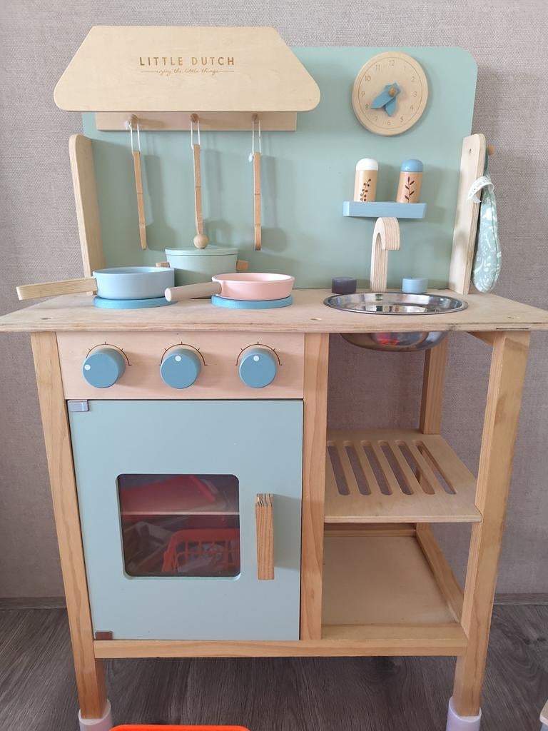 Little Dutch - complete keuken incl theeset kassa weegschaal, Ophalen, Gebruikt, Hout, Speelkeuken