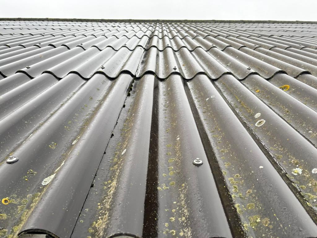 1.500 m² NT-markering vezelcement golfplaten / dakplaten, Doe-het-zelf en Verbouw, Platen en Panelen, Ophalen, Gebruikt, Overige materialen