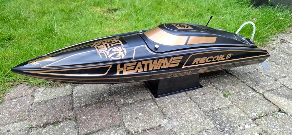 Proboat Recoil 2 Heatwave RC Speedboot - Zwart/Goud, Ophalen of Verzenden, Zo goed als nieuw