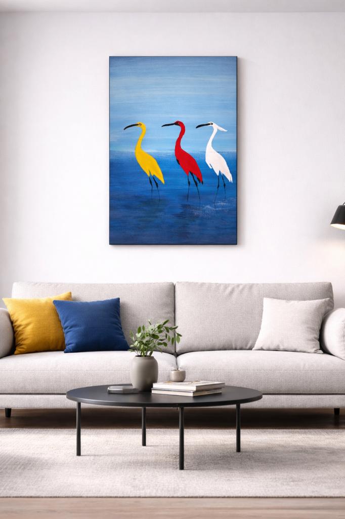 Hand gemaakte Schilderijen, Minder dan 50 cm, 50 tot 75 cm, Ophalen of Verzenden, Zo goed als nieuw