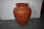 bloempot  warm bruin 65 cm hoog doorsnede 50 cm, Ophalen, 40 cm of meer, Rond, Zo goed als nieuw