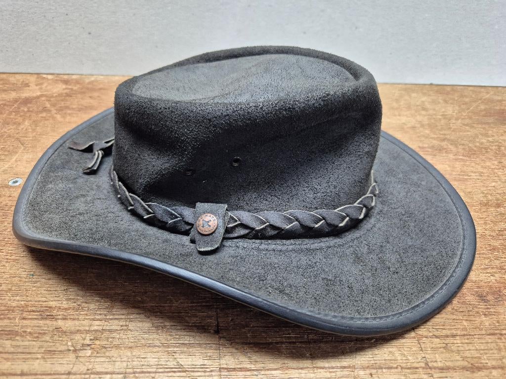 Australie bushhat leren Hoed 'BC' maat 56/57, Hoed, Ophalen of Verzenden, 57 cm (M, 7⅛ inch) of minder, Gedragen