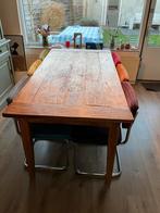 Eettafel steigerhout, Ophalen, Gebruikt, 50 tot 100 cm, Vijf personen of meer