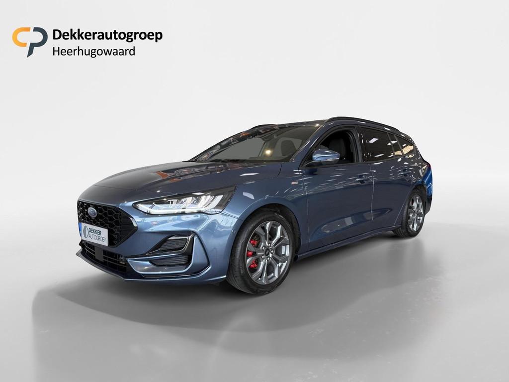 Ford Focus Wagon 1.0 EcoBoost Hybrid ST Line X, Auto's, Stof, Gebruikt, Euro 6, Blauw