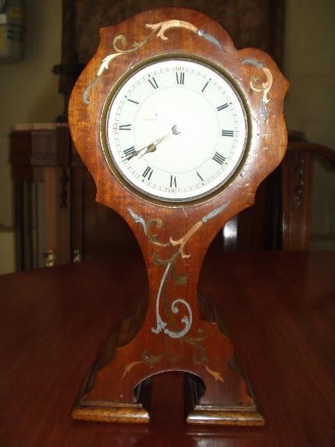 Engelse tafelklok omstreeks 1900 ingelegd, Antiek en Kunst, Antiek | Klokken, Ophalen