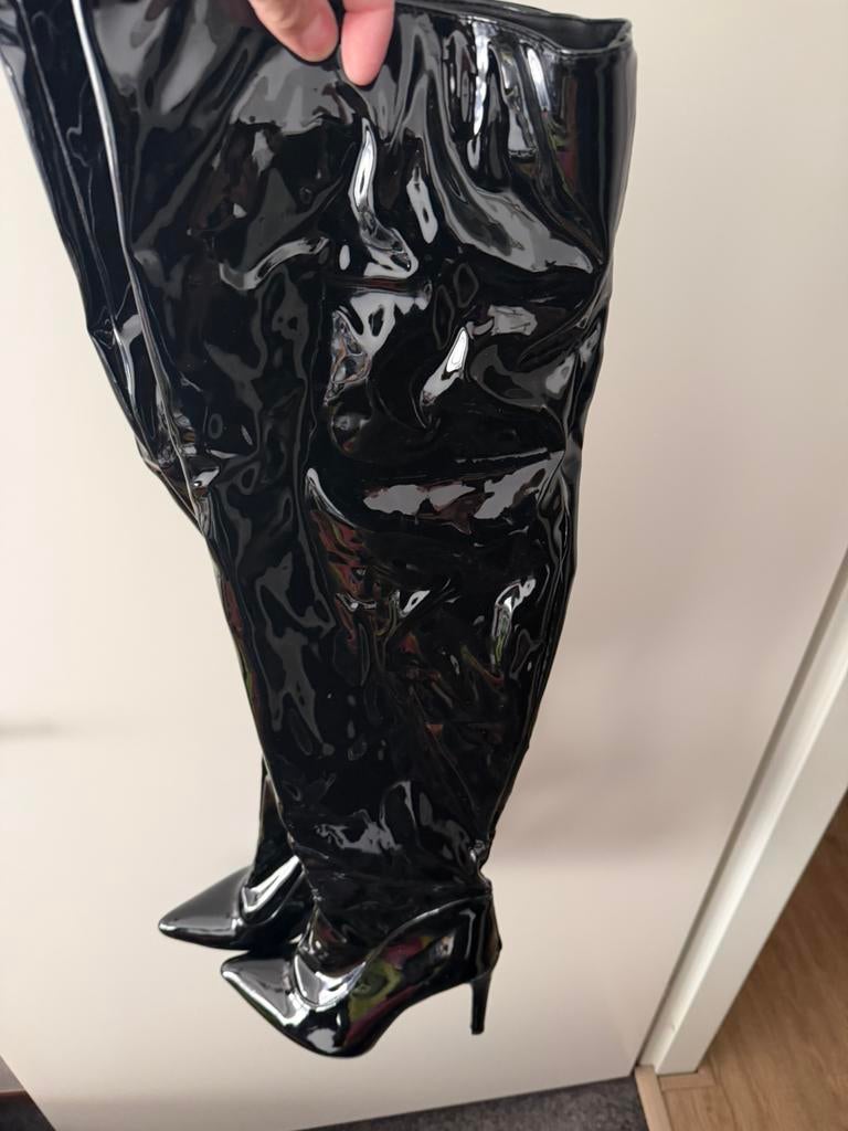 High Heels maat 48, Hoge laarzen, Zwart, Nieuw, Ophalen of Verzenden