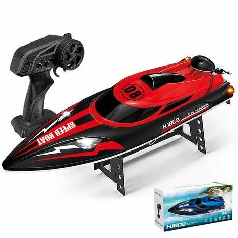 RC Speedboot met 2.4 GHz Afstandsbediening - Rood, Hobby en Vrije tijd, Modelbouw | Boten en Schepen, Ophalen of Verzenden, Nieuw