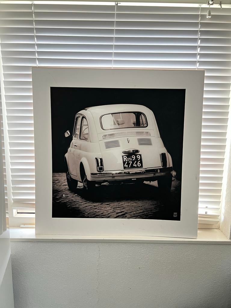Riviera Maison-Zwart-wit foto Fiat 500, Minder dan 50 cm, Gebruikt, 50 tot 75 cm, Ophalen of Verzenden