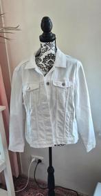 Witte denim jas met roze sjaal, Primark, Wit, Maat 42/44 (L), Ophalen of Verzenden