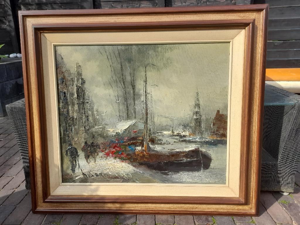 Jan Bevort - Stadgezicht Amsterdam, Ophalen of Verzenden