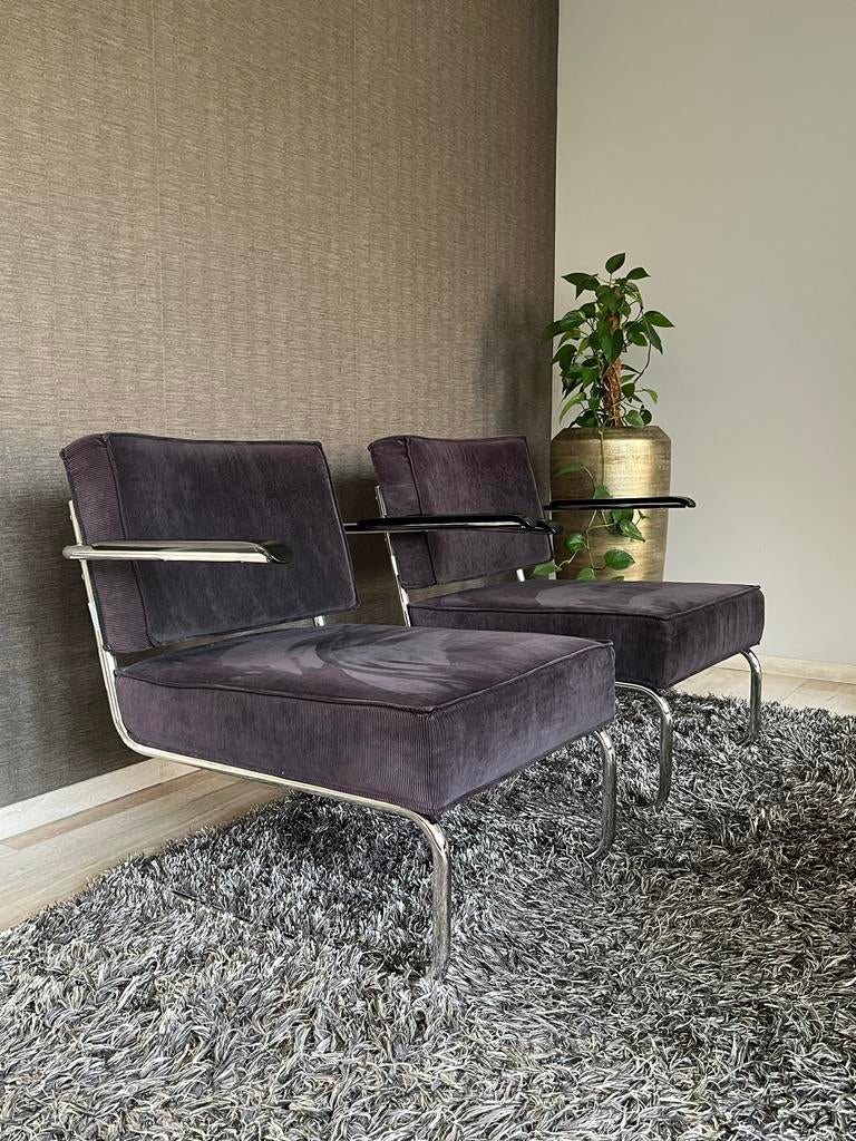 Twee fauteuils van Zuiver - MOET SNEL WEG, Huis en Inrichting, Fauteuils, Ophalen, Gebruikt, Minder dan 75 cm, 50 tot 75 cm