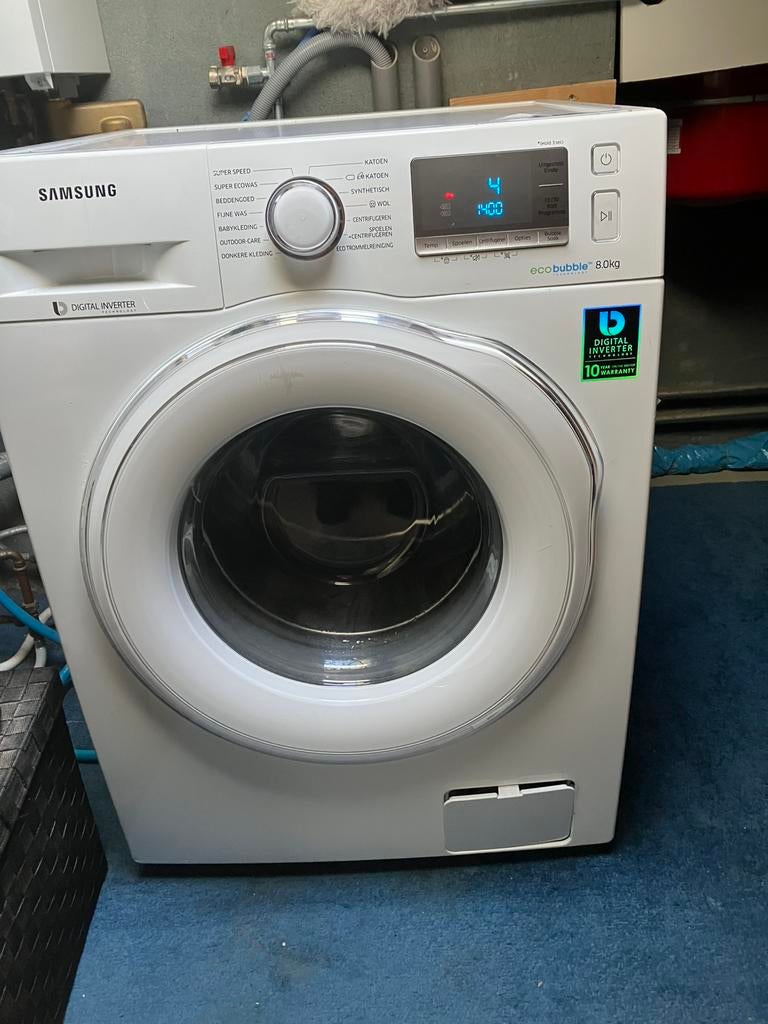Samsung eco bubble wasmachine  8 kg  in zeer goede staat, Ophalen, Zo goed als nieuw, 85 tot 90 cm, 1200 tot 1600 toeren