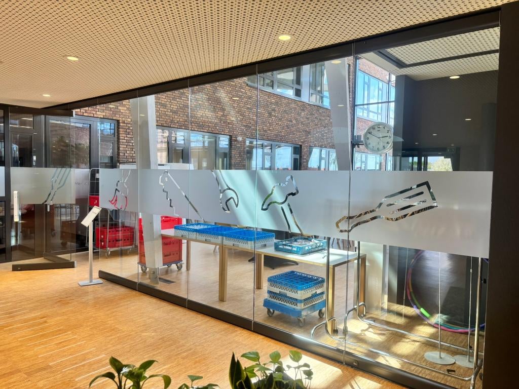 Espero Visio glaswand / glazen vouwwanden (afm. 730x275 cm), Ophalen, Gebruikt