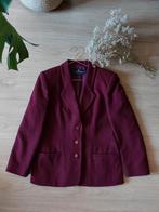 Vintage Cashmere blazer bordeauxrood 36, Ophalen of Verzenden, Zo goed als nieuw, Maat 36 (S), Rood