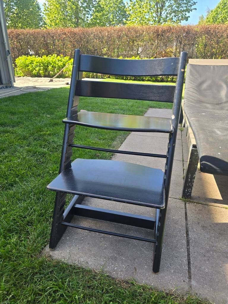 Stokke Tripp Trapp kinderstoel - zwart, Ophalen, Gebruikt, Meegroeistoel