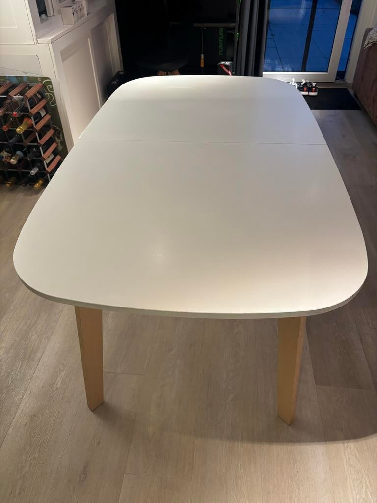 Verlengbare eettafel - Scandinavisch design - ovaal, Huis en Inrichting, Ophalen, Gebruikt, Scandinavisch, 50 tot 100 cm